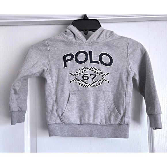Polo Ralph Lauren Other - Polo Ralph Lauren Kids Gray Performance Polo 67 Graphic Hoodie Sweatshirt 4T